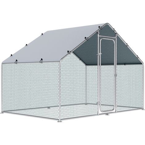Aga Recinto para gallinas 3x2x2 m con lona de cobertura - jaula exterior para aves de corral y conejos (1/5)