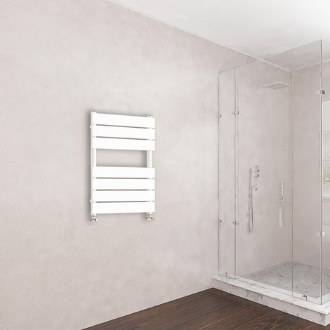 Acezanble 650x500mm White Heated Ladder Towel Rail Bathroom Warmer Radiator