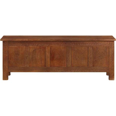 Maison Exclusive - Scatola Portaoggetti 110x30x40 cm in Legno Massello di Mango (1/5)