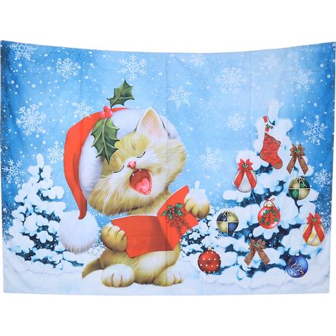 Weihnachtlicher Wandbehang 200x150cm, dekorativer Teppich für Wohnzimmer, Schlafzimmer, Studentenwohnheim (1/5)