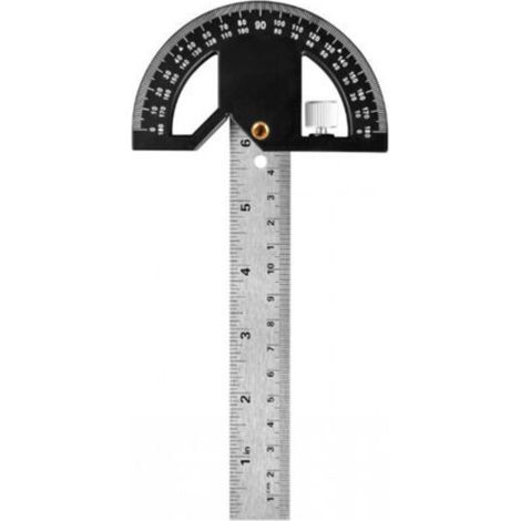 Angle ruler for woodworking and magnetic protractor, 304 mm, 0-180° angle finder for drawing measurements (1/5)