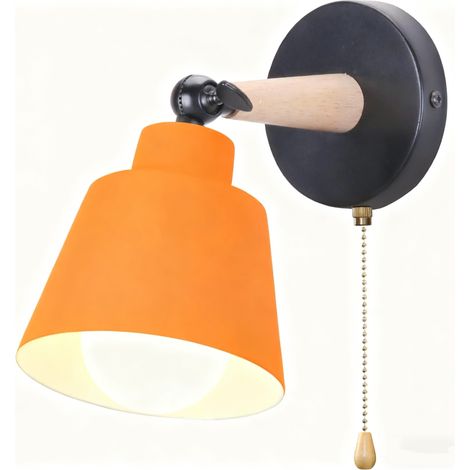 Modern Wall Light E27 Minimalist Retro Wall Sconce Nordic Indoor Wall Lamp For Bedroom Office Corridor Hallway Orange