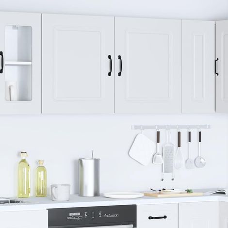 vidaXL Armarios de pared cocina 2 uds Kalmar madera ingeniería blanca (1/5)