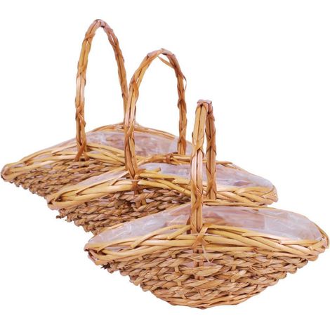 Cesto ovale vimini paviera con manico, 41x30x7x15/32 cm