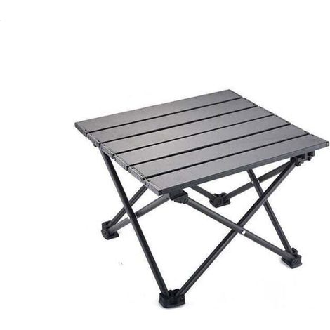 Table de Camping,Pliante Table Alliage d'aluminium Ultra-légère Portable avec Sac de Transport,pour l'extérieur,Le Camping,Les Pique-niques,la Randonnée,la Pêche (40x35x28cm) (1/4)