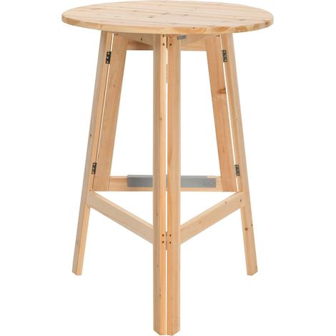 Mesa de bar plegable de madera de abeto 78 cm vidaXL (1/5)