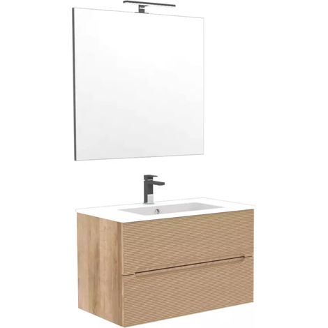 mobile bagno "canaletto" rovere, 80 cm (1/4)