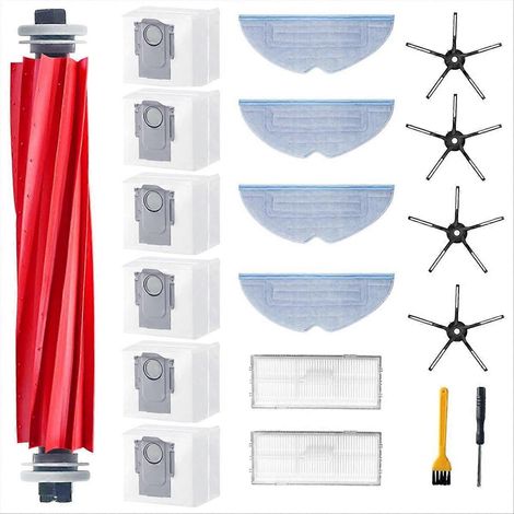 Lot 3 Pièces Brosse Latérale + Filtre HEPA pour Robot Aspirateur S7 MaxV Ultra et S7 Pro Ultra, Accessoires de Remplacement, Compatible avec Écouvillon Principal, Nettoyage Efficace (1/5)