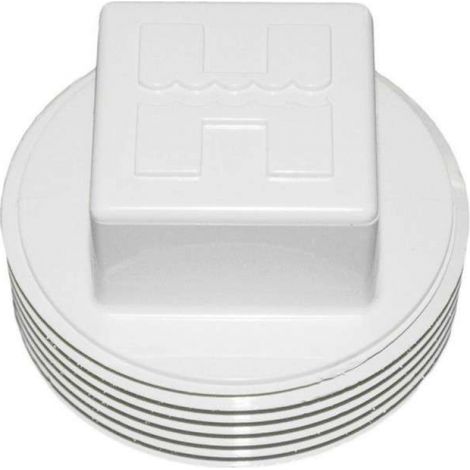 Hayward – Bouchon pour bonde de fond de piscine anti vortex 1"1/2 – Diamètre extérieur 45 mm – Bouchon à tête carré – Blanc
