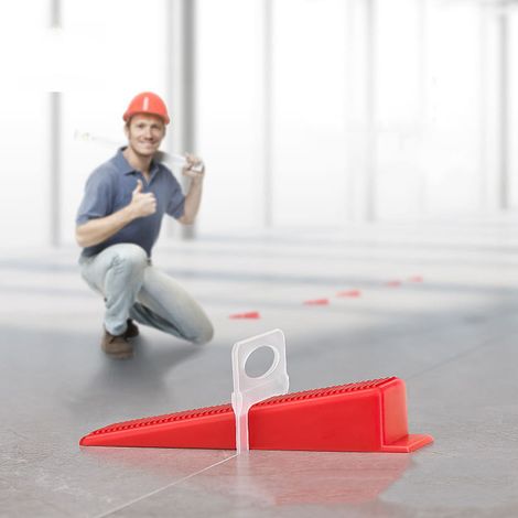 Kit de 100 pièces pour système de nivellement de carrelage : entretoise transparente de 1,5 mm, niveleur de carrelage avec pince (1/5)