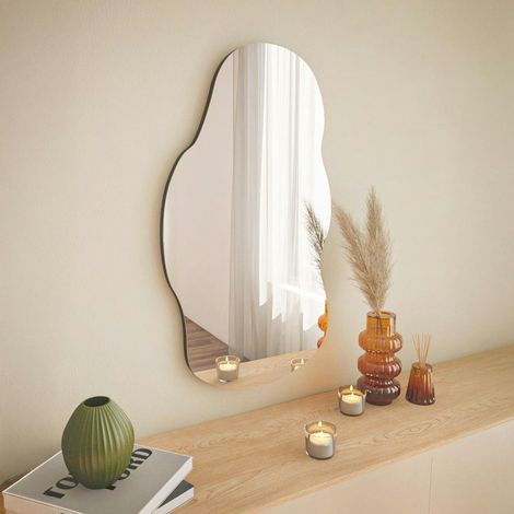 Miroir design organique forme flaque d'eau 72 cm CODY (1/5)