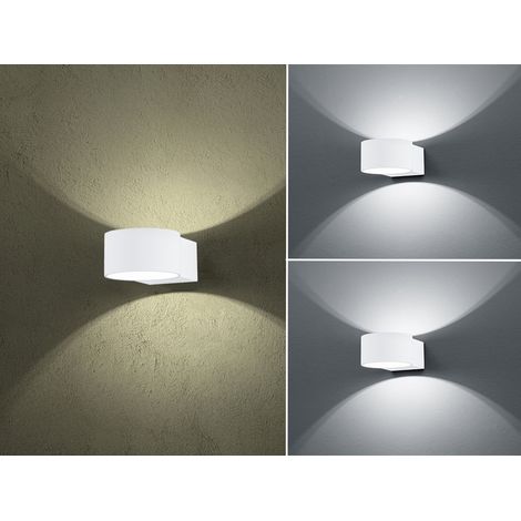 2er SET LED Wandlampen Weiß mit Up and Down Licht, Ø 10,5cm (1/5)