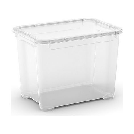 contenitore con coperchio trasparente "tbox s" in plastica 38,4x26,8x28,3 cm