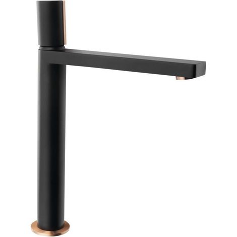 Sapho Soliter - Grifería Kaisa para lavabo, negro/oro rosa ZT091 (1/5)