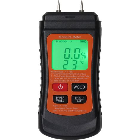 Tragbares, multifunktionales Holzfeuchtemessgerät mit doppeltem Schutz und LCD-Bildschirm für den industriellen Einsatz (1/5)