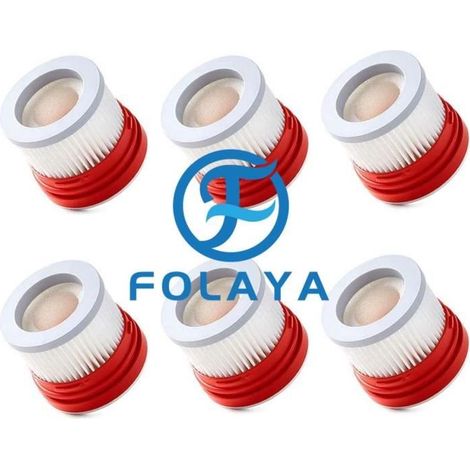 FOLAYA Lot de 6 filtres HEPA de rechange pour aspirateur à main Xiaomi Dreame V8 V9 V9B V9P XR V10 V11 (1/2)