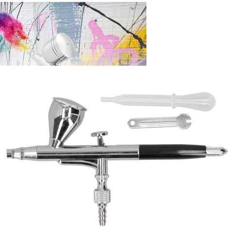 Kit pistolet à peinture aérographe G1/8, ensemble d'art pour la peinture, le modélisme et la décoration intérieure, noir (1/5)
