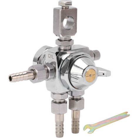 QORVA- Pistolet de pulvérisation automatique, buse en acier inoxydable, corps galvanisé en alliage de Zinc, petit pulvérisateur de peinture à l'huile argentée pour l'industrie 2mm/0,08 pouces (1/4)