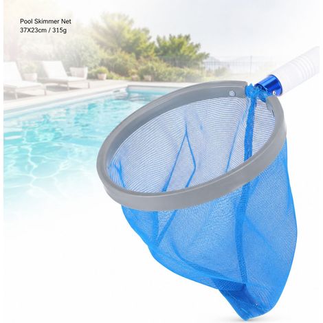 Écumoire de Piscine Aluminium Alliage Maille Nylon Fine 37x23cm pour Spa Étang Fontaine Nettoyage Feuilles Débris Surface Fond (1/5)