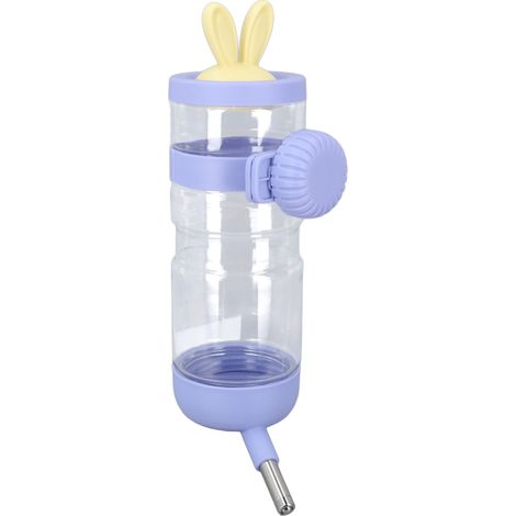 Bouteille d'eau suspendue pour animaux de compagnie, multi-usage, anti-fuite, grande capacité, pour petits animaux comme les lapins, les cochons d'Inde, les hérissons et les rats. Couleur violette, 55 (1/5)