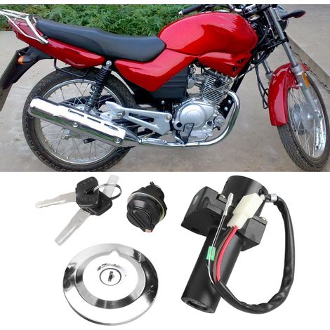 (Exclusivité Mexique) Pièces de modification pour moto, compatibles avec le kit de verrouillage Tianjian YAMAHA YBR, comprenant un verrou de sécurité électrique et un ensemble de verrouillage pour bou (1/5)