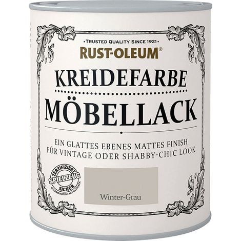 Rust-Oleum Kreidefarbe Möbellack 125 ml winter-grau Kreidefarbe