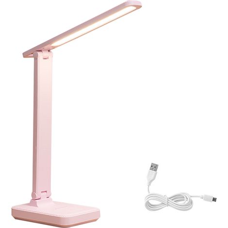 Lampe de bureau LED avec port de chargement USB, 3 modes d'éclairage, contrôle précis, lampe de bureau respectueuse des yeux (1/5)