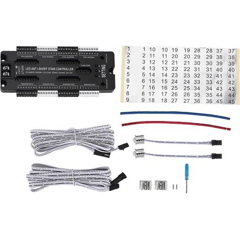 Bandeau LED flexible pour escaliers, intérieur, détecteur de mouvement, 32 canaux, luminosité réglable, contrôleur d'éclairage d'escalier CC 12 V/24 V (1/5)