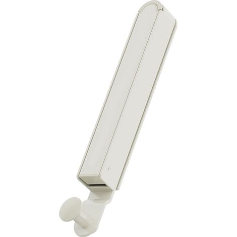 Ausziehbarer, wandmontierter Kleiderständer, tragbarer und faltbarer Aufhängehaken, selbstklebend (weiß) (1/4)