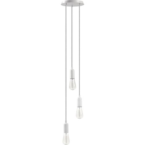 Lámpara colgante A TU ESTILO E27 3x60 W Blanco (1/2)