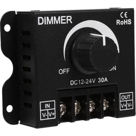 DC 12 V - 24 V variateur bouton interrupteur variateur contrôleur bande gradateur LED, bande LED contrôleur gradateur LED, (1/4)