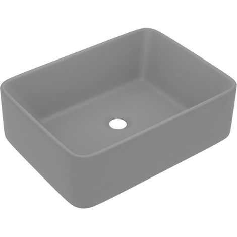 Lavabo de luxe Gris clair mat 41x30x12 cm Céramique