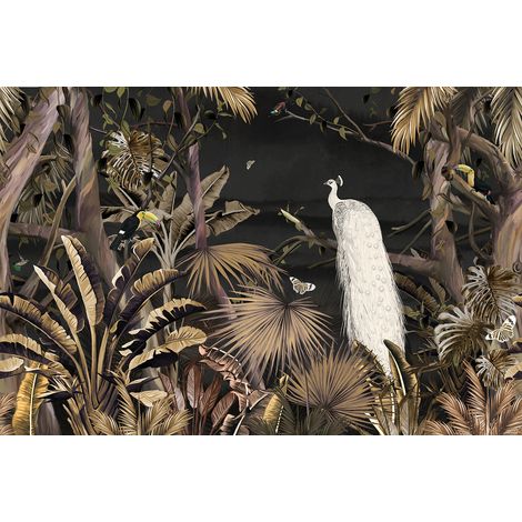 Papier peint panoramique - Forêt Tropicale Oiseau - 130 cm x 87 cm (1/2)
