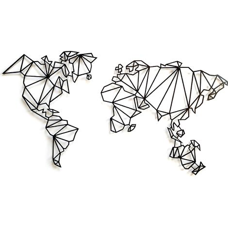 Mappa geografica decorativa del mondo Decorizzly® (1/5)