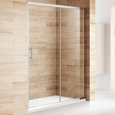ELEGANT 1100mm Easy Clean Sliding Shower Enclosure 6mm Safety Tempered Glass Shower Cubicle (1/5)