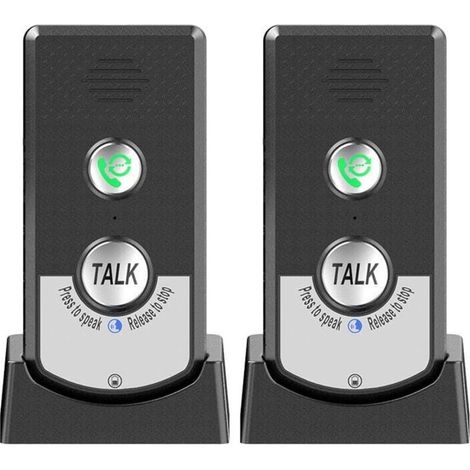 Lot De 2 Interphones Sans Fil Pour La Maison, Appelant Bidirectionnel, Interphone Vocal Portable Sans Fil Ultra Longue Distance Pour Personnes âGéEs, Communication De PièCe à PièCe,Sonnerie D'Appel TR (1/4)