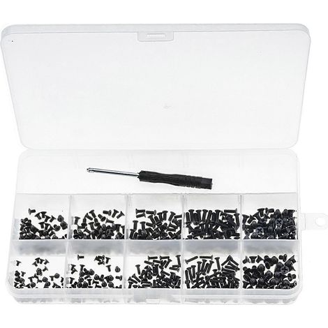 500 Stück M2, M2,5, M3 Flachkopfschrauben mit Kreuzschlitz für Laptops und Notebooks