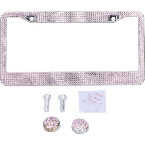 de plaque d immatriculation rose à paillettes décoration (1/5)