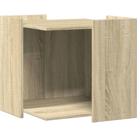 Caja de arena para gatos de madera de ingeniería Sonoma marrón 020043340 (1/5)