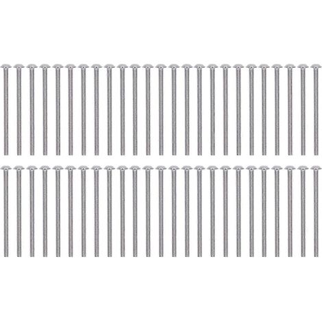 50 Stück Flanschschrauben mit Linsenkopf, A2-70 Edelstahl, Linsenkopf, Innensechskantschrauben, Set M3x50 mm