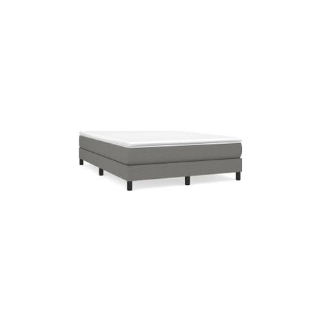 Sommier à lattes de lit avec matelas Gris foncé 140x190 Tissu (1/5)