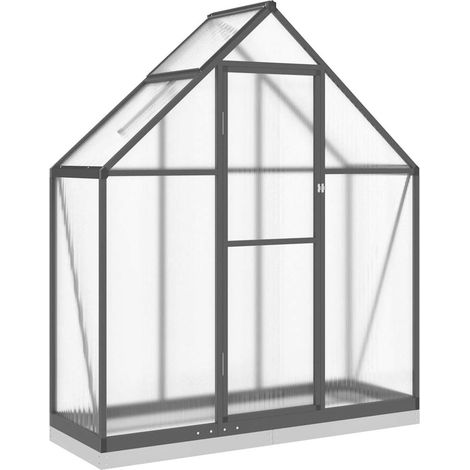 Serra tenda riparo piante fiori ortaggi con telaio di base 169 x 58 x 202 cm alluminio antracite 020044494