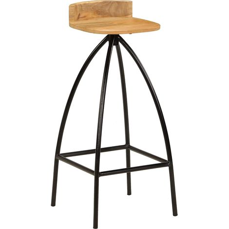 Maison Exclusive - Barhocker 2 Stk. Massivholz Mango (1/5)