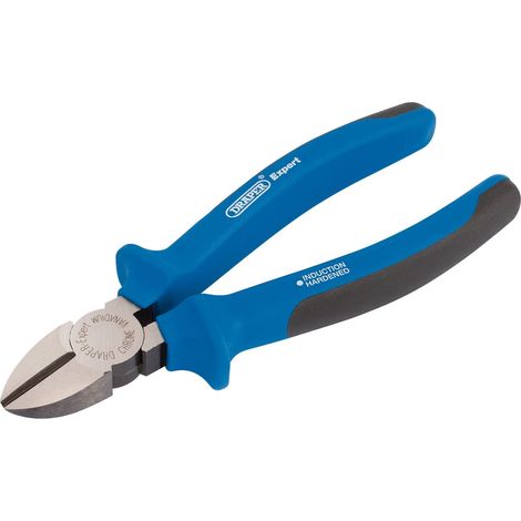 Pince coupante diagonale latérale, 160 mm, bleu
