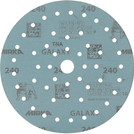 Disco de  lija  GALAXY  Grip  Multifit 150mm  K.240  para madera/metal/laca/plástico. (1/2)