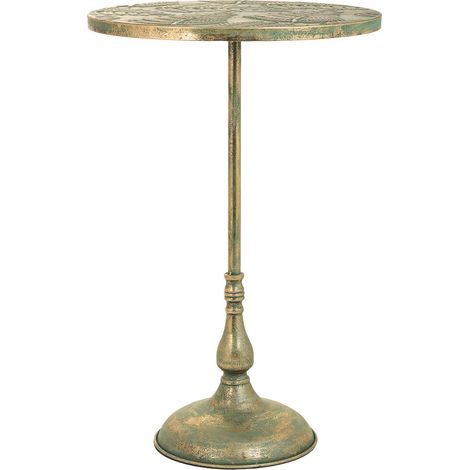 Mesa auxiliar de metal azul 45x45x69.5