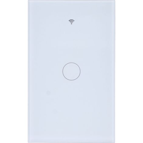 Intelligenter WLAN-Touch-Schalter zur Wandmontage, 10 A, gehärtetes Glas, 90–250 V (1/5)