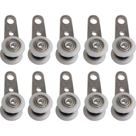 Set mit 10 Metall- und Kunststoffrollen, 19 mm Durchmesser – Tragfähigkeit 20 kg – Abmessungen 4,5 x 1,9 cm – Für Büromöbel und Kleiderschränke (1/5)