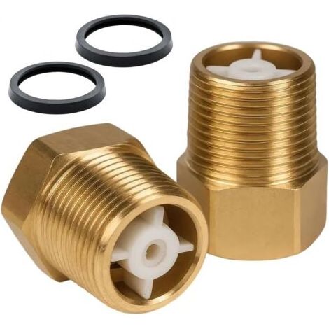 2 Pièces Clapet Anti-Retour en Laiton 3/4 Pouce, Clapet anti-retour des eaux usées, Cla pet Anti-Reto ur à Filetage Interne et Externe, Robuste et Résistant pour conduite d'eau, jardin, chauffe-eau (1/5)