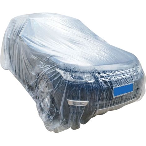 Jeffergarden 1Pcs housse de voiture, imperméable à l'eau et à la poussière, protection contre la pluie et la neige, housse de voiture temporaire jetable